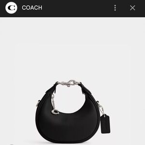 Coach Black Crescent Shoulder Bag with Silver Hardware